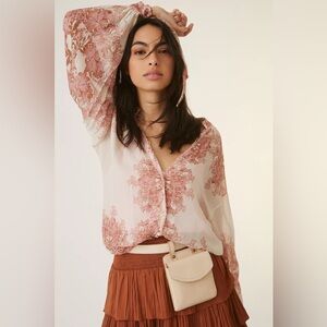 NWT Sheer Femme Blouse